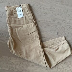 Zara Men's Corduroy Pants in Light Tan